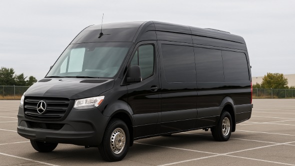 Exterior of Coventry Party Bus Company's 14 Passenger Sprinter Limousine in Coventry