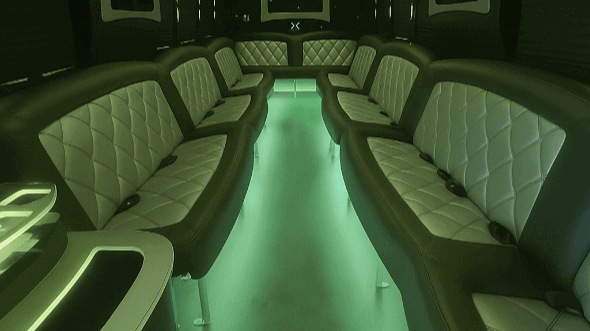 Interior of Warwick Party Bus Company's 40 Passenger Party Bus in Warwick