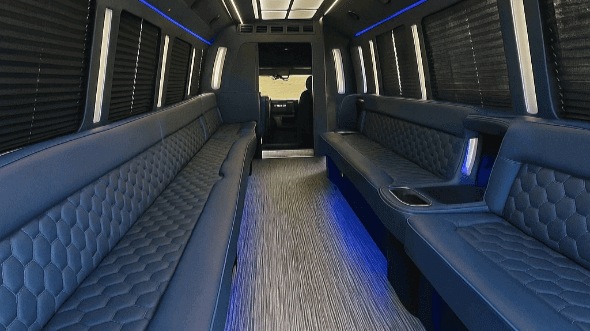 Interior of West Warwick Party Bus Company's 50 Passenger Party Bus in West Warwick