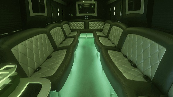 rhode island 28 passenger party bus inside
