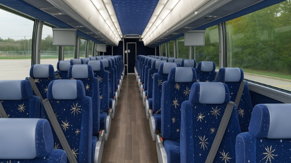 rhode island 54 passenger charter bus interior